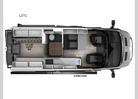Floorplan - 2026 Lineage Series VT LVT1 Motor Home Class B
