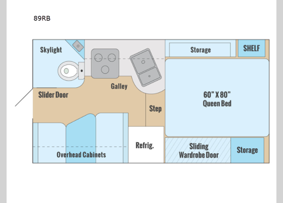 Floorplan - 2026 Adventurer 89RB Truck Camper