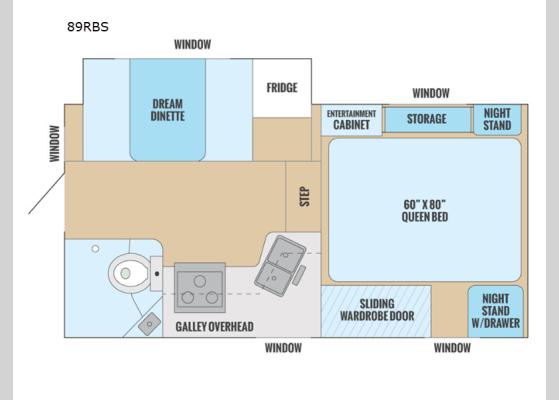 Floorplan - 2026 Adventurer 89RBS Truck Camper