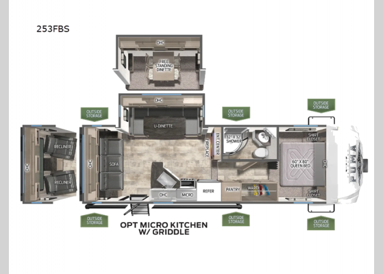 Floorplan - 2025 Puma 253FBS Fifth Wheel