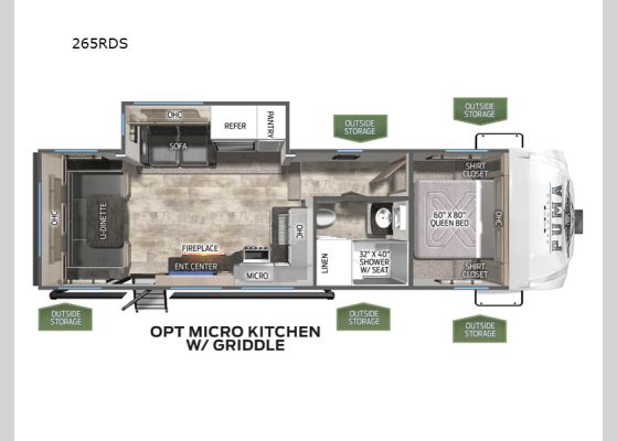 Floorplan - 2025 Puma 265RDS Fifth Wheel