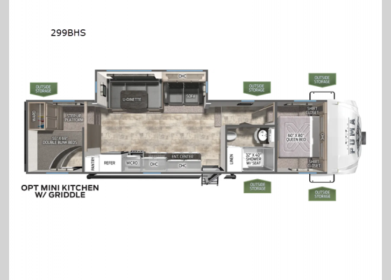 Floorplan - 2025 Puma 299BHS Fifth Wheel