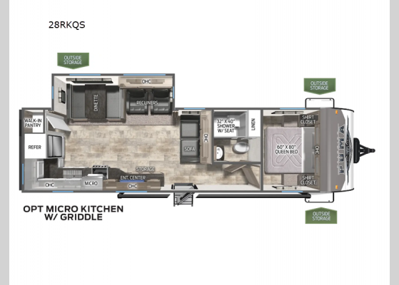 Floorplan - 2025 Puma 28RKQS Travel Trailer