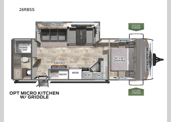 Floorplan - 2025 Puma 26RBSS Travel Trailer