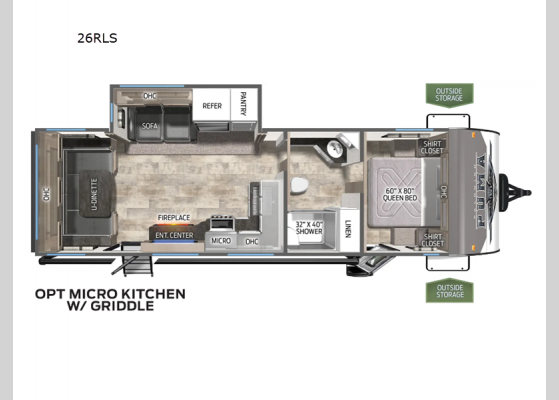 Floorplan - 2025 Puma 26RLS Travel Trailer