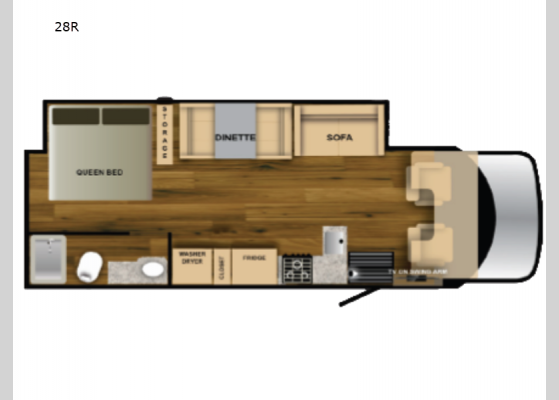 Floorplan - 2025 Rebel 28R Motor Home Super C - Diesel