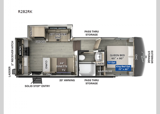 Floorplan - 2025 Rockwood Signature R282RK Fifth Wheel