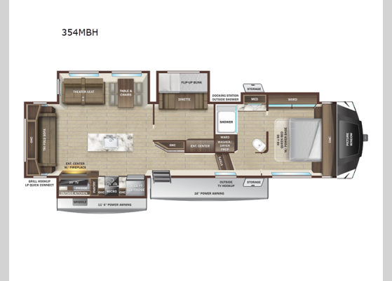 Floorplan - 2024 GSL 354MBH Fifth Wheel