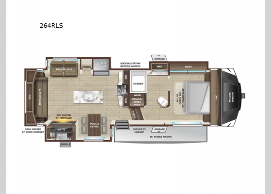 Floorplan - 2024 GSL 264RLS Fifth Wheel