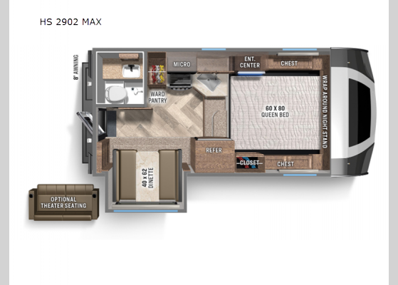 Floorplan - 2024 Backpack Edition HS 2902 MAX Truck Camper