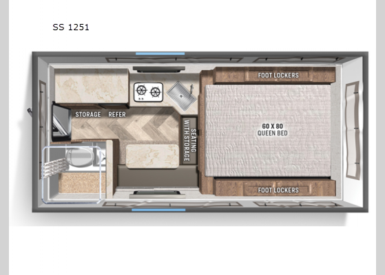 Floorplan - 2024 Backpack Edition SS 1251 Truck Camper