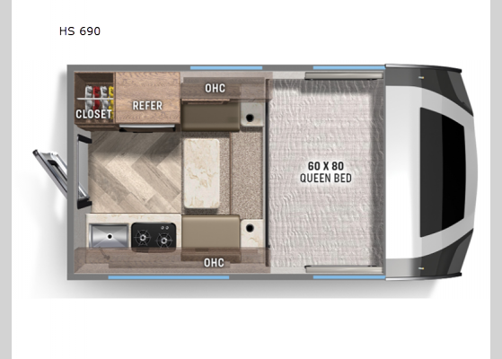 Floorplan - 2024 Backpack Edition HS 690 Truck Camper