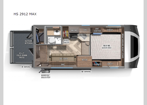 Floorplan - 2024 Backpack Edition HS 2912 MAX Truck Camper