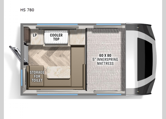 Floorplan - 2024 Backpack Edition HS 780 Truck Camper