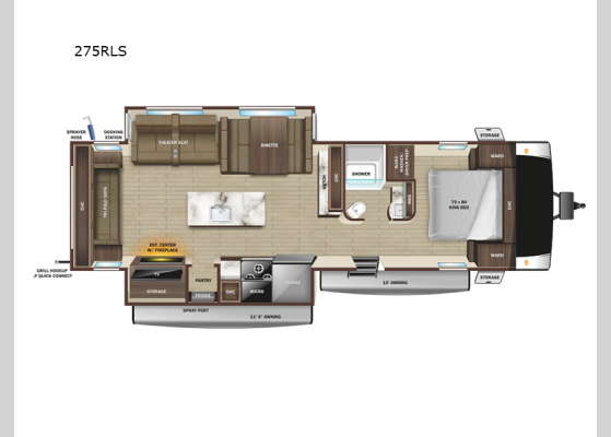 Floorplan - 2024 GSL 275RLS Travel Trailer