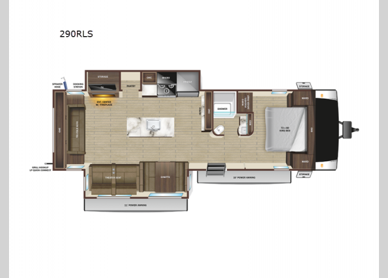 Floorplan - 2024 GSL 290RLS Travel Trailer