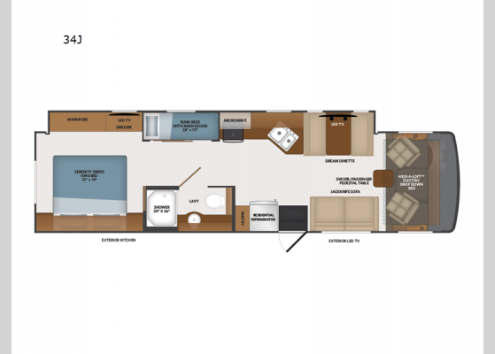 Floorplan - 2024 Flex 34J Motor Home Class A