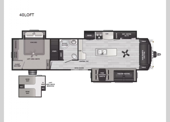 Floorplan - 2025 Residence 40LOFT Destination Trailer