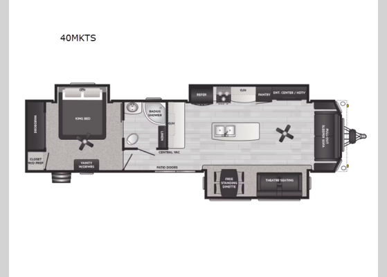 Floorplan - 2025 Residence 40MKTS Destination Trailer