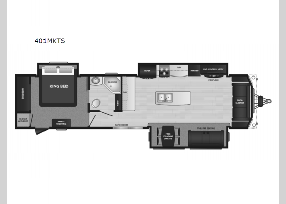 Floorplan - 2025 Residence 401MKTS Destination Trailer