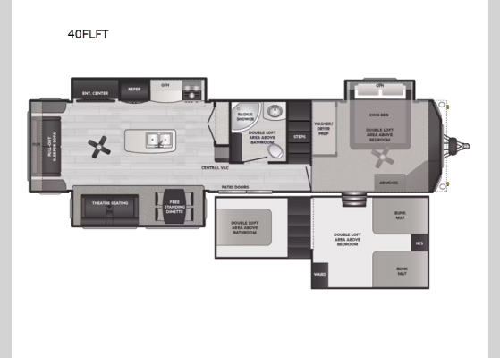 Floorplan - 2025 Residence 40FLFT Destination Trailer