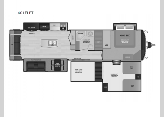 Floorplan - 2025 Residence 401FLFT Destination Trailer