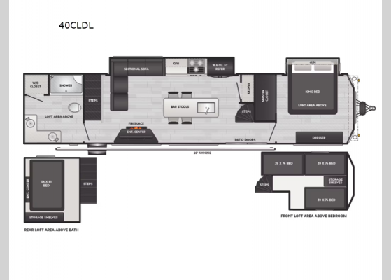 Floorplan - 2025 Residence 40CLDL Destination Trailer