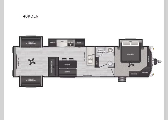 Floorplan - 2025 Residence 40RDEN Destination Trailer