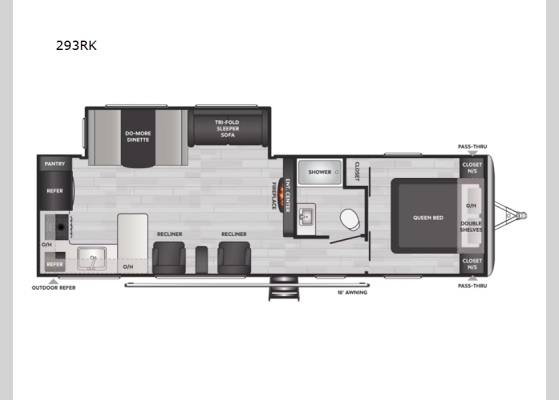 Floorplan - 2024 Springdale 293RK Travel Trailer