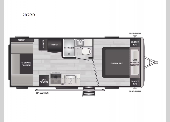 Floorplan - 2024 Springdale 202RD Travel Trailer