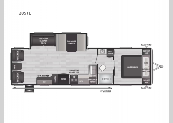 Floorplan - 2024 Springdale 285TL Travel Trailer