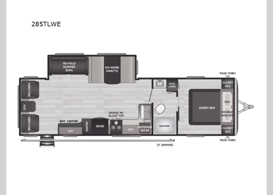 Floorplan - 2024 Springdale 285TLWE Travel Trailer