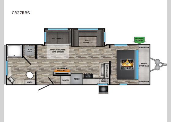 Floorplan - 2025 Cruiser Aire CR27RBS Travel Trailer