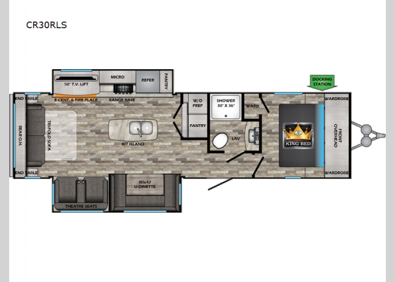 Floorplan - 2025 Cruiser Aire CR30RLS Travel Trailer