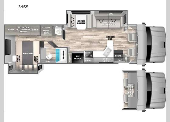 Floorplan - 2025 Europa 34SS Motor Home Super C - Diesel