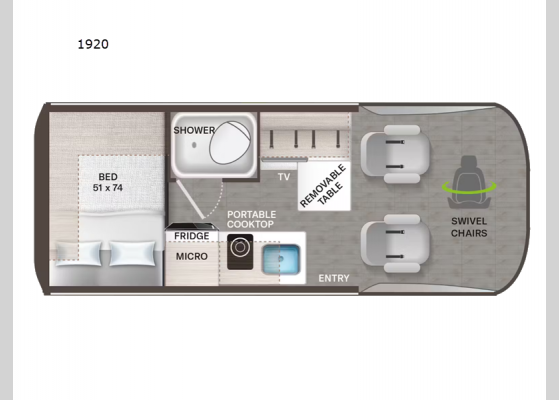 Floorplan - 2025 Talavera 1920 Motor Home Class B