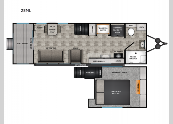 Floorplan - 2024 Volante 25ML Travel Trailer