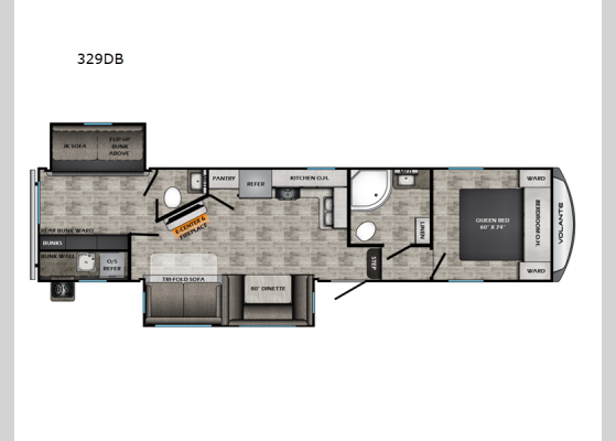 Floorplan - 2024 Volante 329DB Fifth Wheel