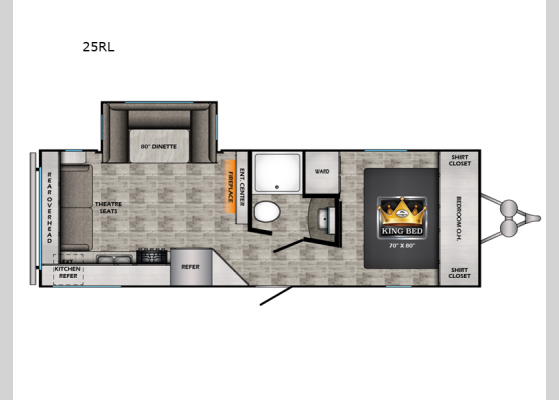 Floorplan - 2024 Volante 25RL Travel Trailer