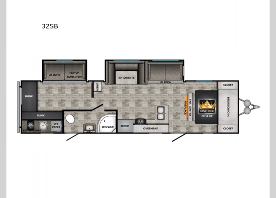 Floorplan - 2024 Volante 32SB Travel Trailer