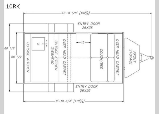 Floorplan - 2025 Little Buggy 10RK Teardrop Trailer