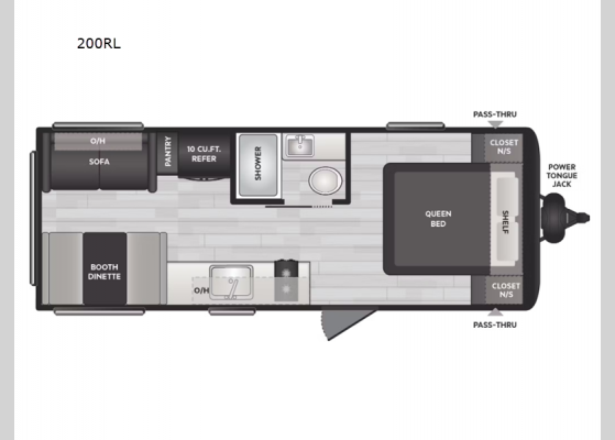 Floorplan - 2025 Hideout Sport Double Axle 200RL Travel Trailer