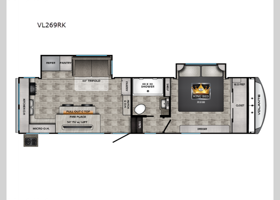 Floorplan - 2025 Volante VL269RK Fifth Wheel