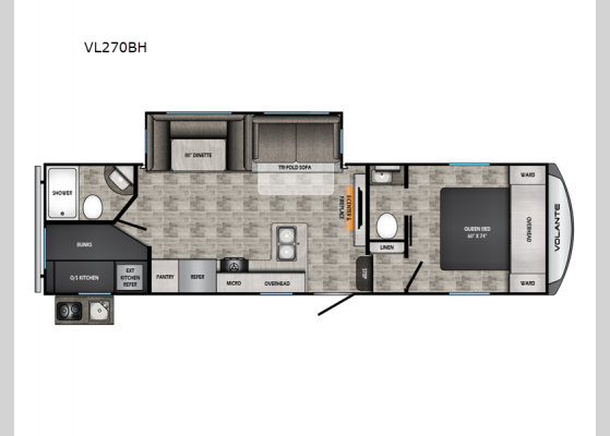 Floorplan - 2025 Volante VL270BH Fifth Wheel