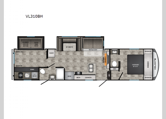 Floorplan - 2025 Volante VL310BH Fifth Wheel