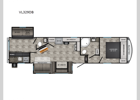 Floorplan - 2025 Volante VL329DB Fifth Wheel