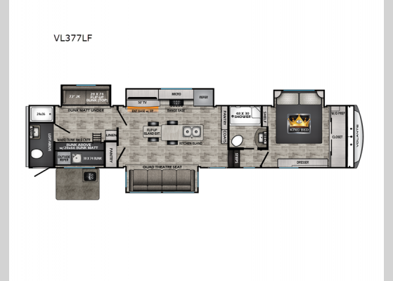 Floorplan - 2025 Volante VL377LF Fifth Wheel