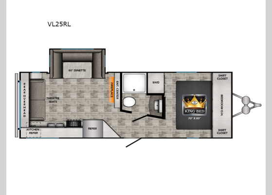 Floorplan - 2025 Volante VL25RL Travel Trailer