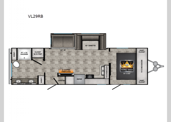 Floorplan - 2025 Volante VL29RB Travel Trailer