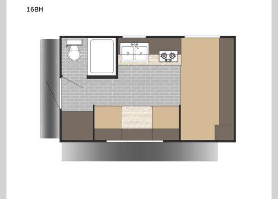 Floorplan - 2025 Sun Lite 16BH Travel Trailer